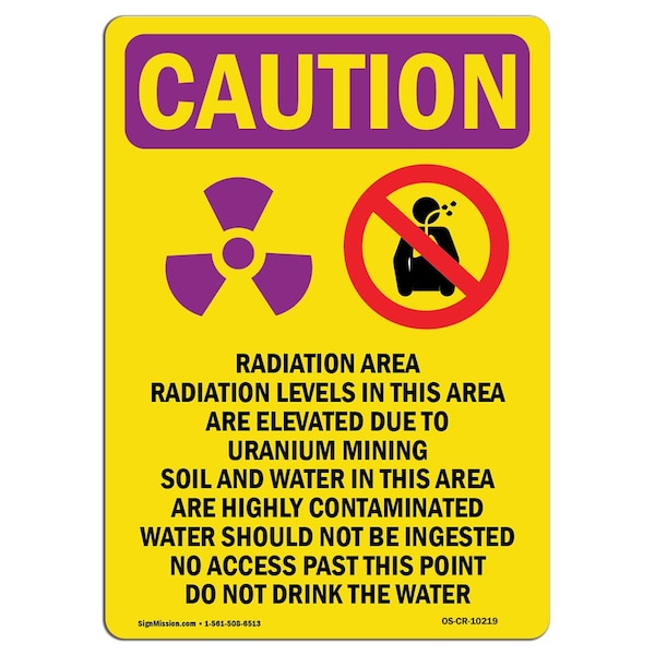 Signmission OSHA RADIATION, OSHA-Chemical-Gas-Sign-OREP-311941000, 14in X 10in Rigid Plastic, CR-P-1014-V-10219 OS-CR-P-1014-V-10219 - main
